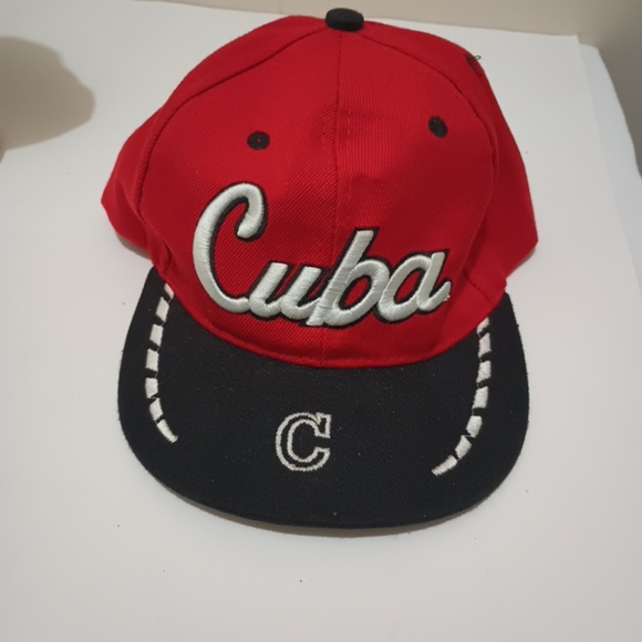Cuba Rare Embroidered Double Prong Snapback Baseball Cap Hat - Picture 3 of 12